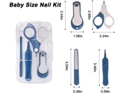 Set Tijeras Uñas Bebé Azul Gris AURUM
