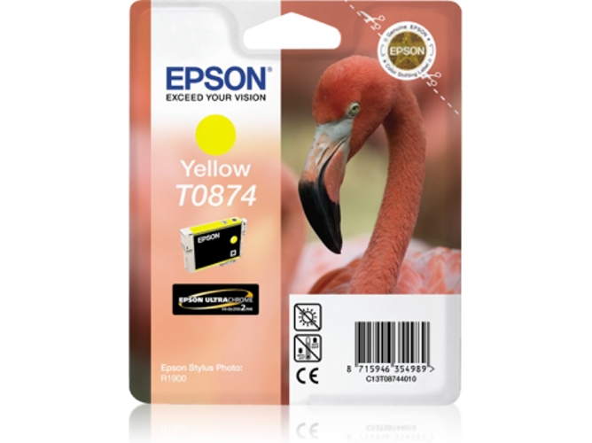 Cartucho de tinta original EPSON, T0874, Flamenco 11,4 ml , Amarillo, C13T08744010