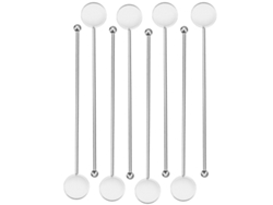 Pajitas reutilizables para cócteles, de acero inoxidable, diseño sofisticado, fáciles de limpiar, ideales para limonada y té helado.