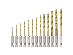 13 Brocas Hss Con Revestimiento De Titanio De 1,5 Mm A 6,5 Mm Para Madera, Metal, Plástico Y Hexagonales.
