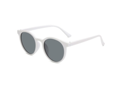 Gafas De Sol Redondas Vintage, Protección Uv, Unisex, Estilo Clásico, Blancas.