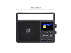 Radio Fm Portátil De Mano Con Bluetooth Inalámbrico Y Soporte Dab+