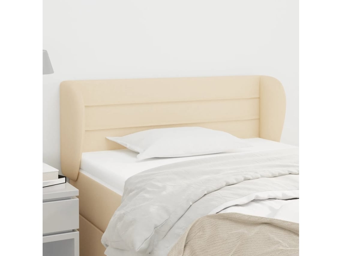 Cabecero De Tela Color Crema 103x23x78/88 Cm
