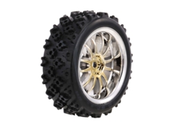 4pcs Pneu Rc On-road 1/10 Com Padrão Star Tread Para Hsp Redcat Traxxas Tamiya Hpi Buggy