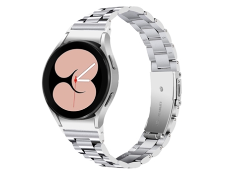 Correa de acero inoxidable 3 cuentas para Samsung Galaxy Watch4 Active 40mm/44mm/Watch4 Classic 42mm/46mm - plata