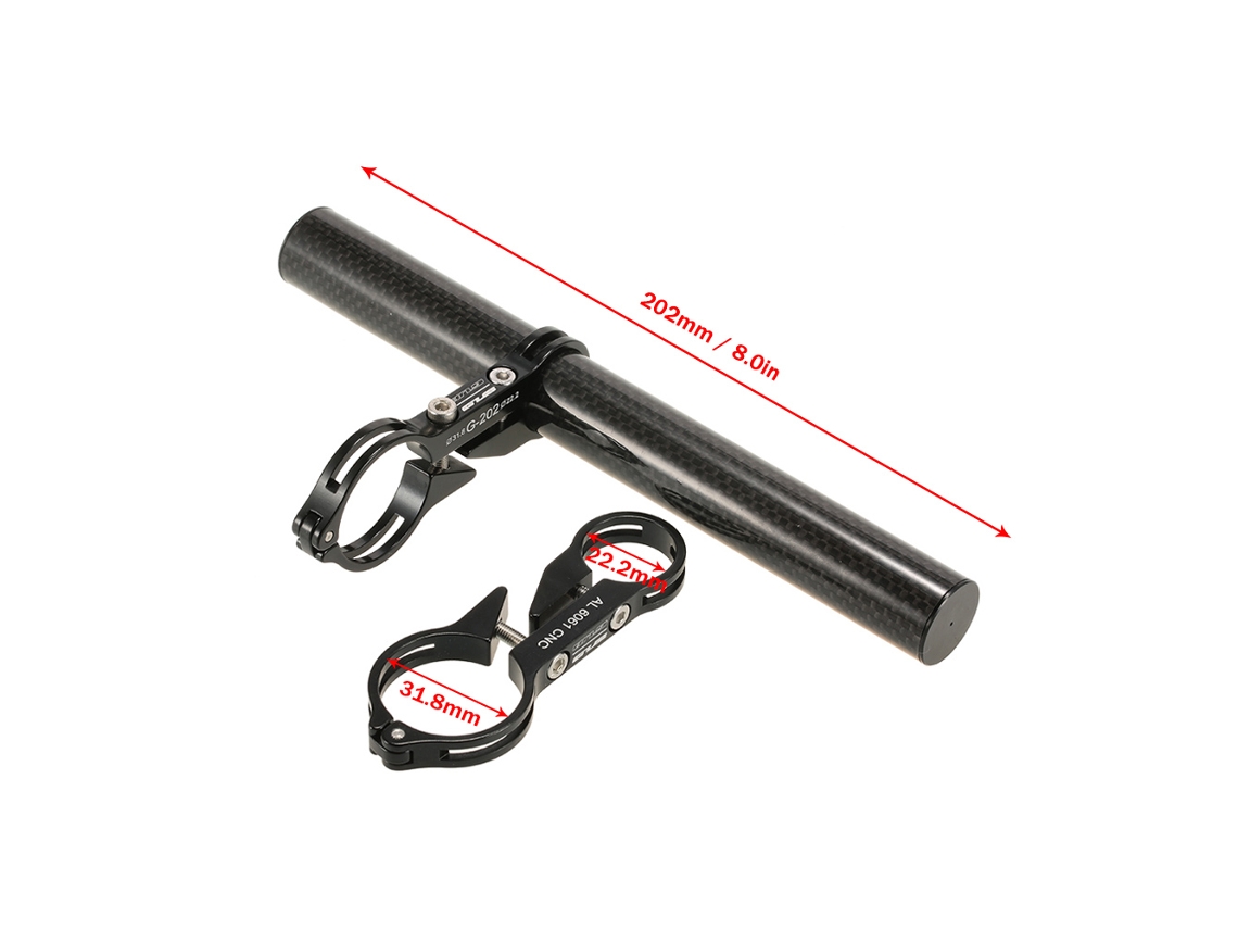 Extensor De Manillar Multifuncional Gub Para Bicicletas De Montaña De Fibra De Carbono De 22,2 Mm Y 31,8 Mm Con Soporte Para Accesorios.