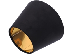 Lámpara de mesilla E27 E14 cm, ligera, negra y dorada.
