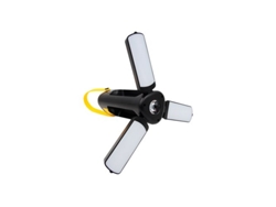 Linterna solar plegable recargable por USB IP42 negra Edm (4,2 W, 6500 K, 300 lúmenes)