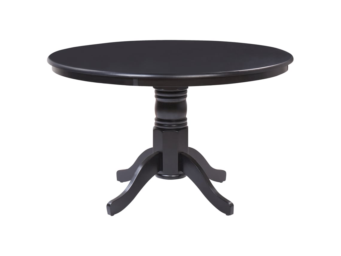 Mesa de comedor BELIANI Akron de MDF Negro 120x120x76