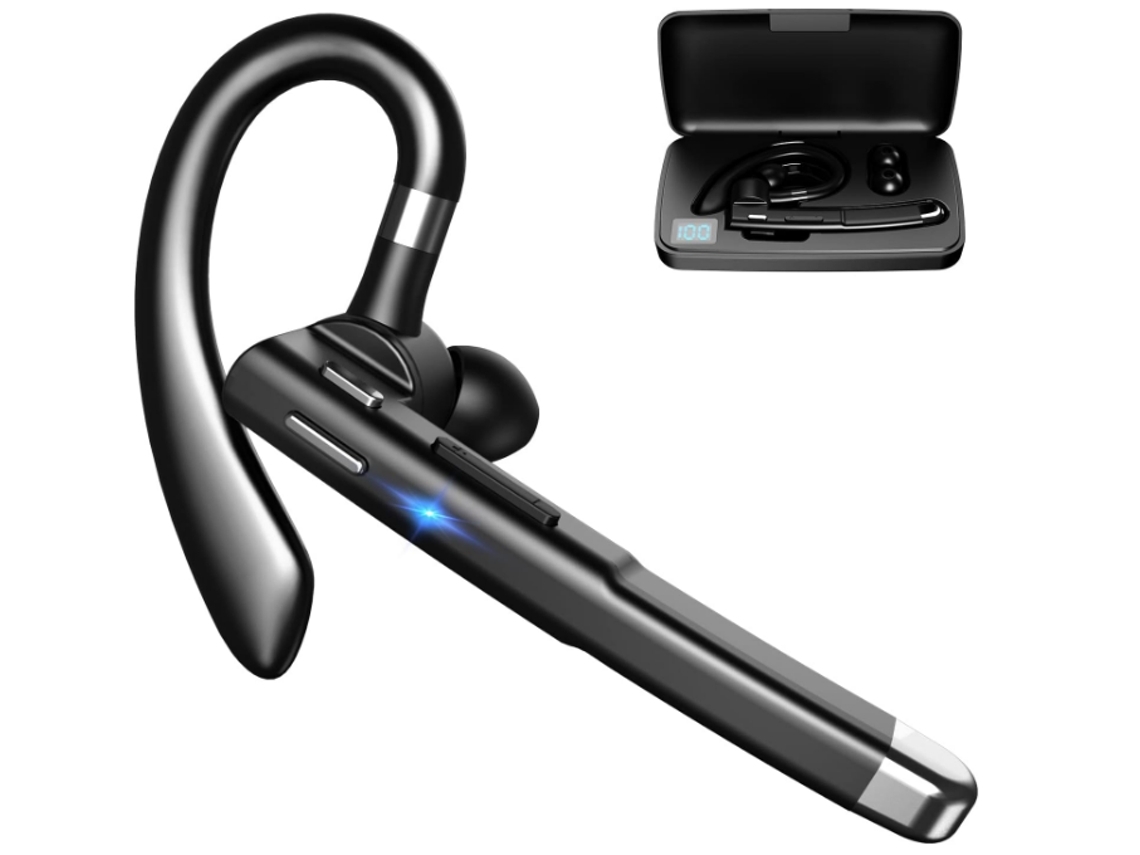 YEMAESRE Auricular Bluetooth Mono con Estuche de Carga Yyk520 Negro