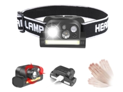 Linterna frontal LED de 30 000 lm con zoom de trabajo, IPX8, para adultos, senderismo y pesca, color negro, Yizhood