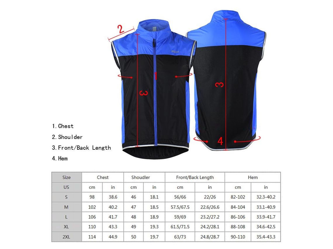 Chaleco Sin Mangas Ultraligero Para Hombre Arsuxeo Para Correr, Ciclismo Y Motociclismo, Impermeable, Ventilado, Tallas S, M, L, Xl, 2xl
