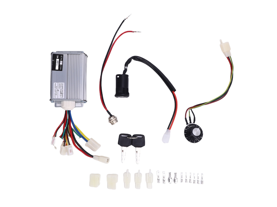 Kit De Control De Velocidad Para Motor De Triciclo 36v 1000w, Interruptor, Llave, Cerradura Eléctrica, Enchufe De Avión, Puerto De Carga