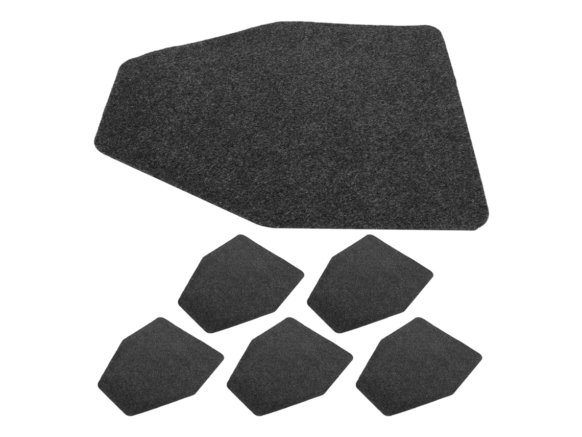 Juego De 6 Alfombrillas Antideslizantes Para Urinario, Absorbentes Y Lavables, 42 X 52 Cm, Gris Oscuro.