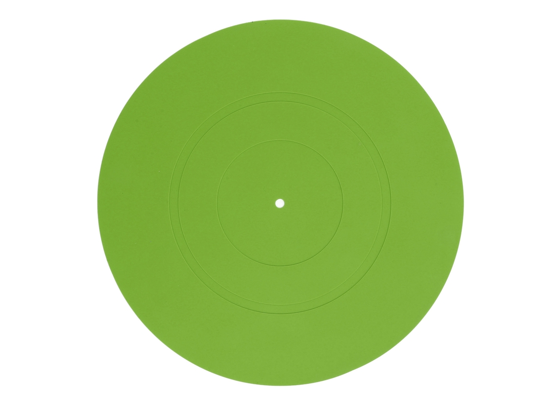 Alfombrilla De Goma Universal Para Tocadiscos, Reduce El Ruido Y Los Graves, Se Ajusta A Discos Lp De 12 Pulgadas, Color Verde.