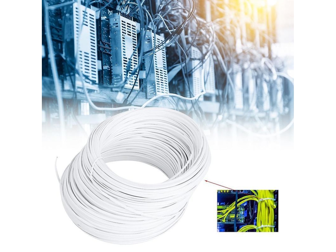 Cinta de alambre galvanizado blanco 2026, 0,55 mm, de un solo hilo flexible para jardinería y organización del hogar.