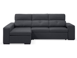 Sofá Cama BAZAR MONDIALE Tóquio (Negro - Madera, Tejido, Poliéster - 250x85x97 cm)