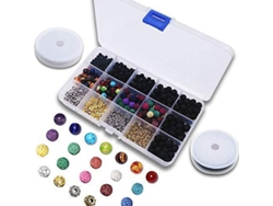 Kit de 600 perlas de piedra volcánica para aceites esenciales