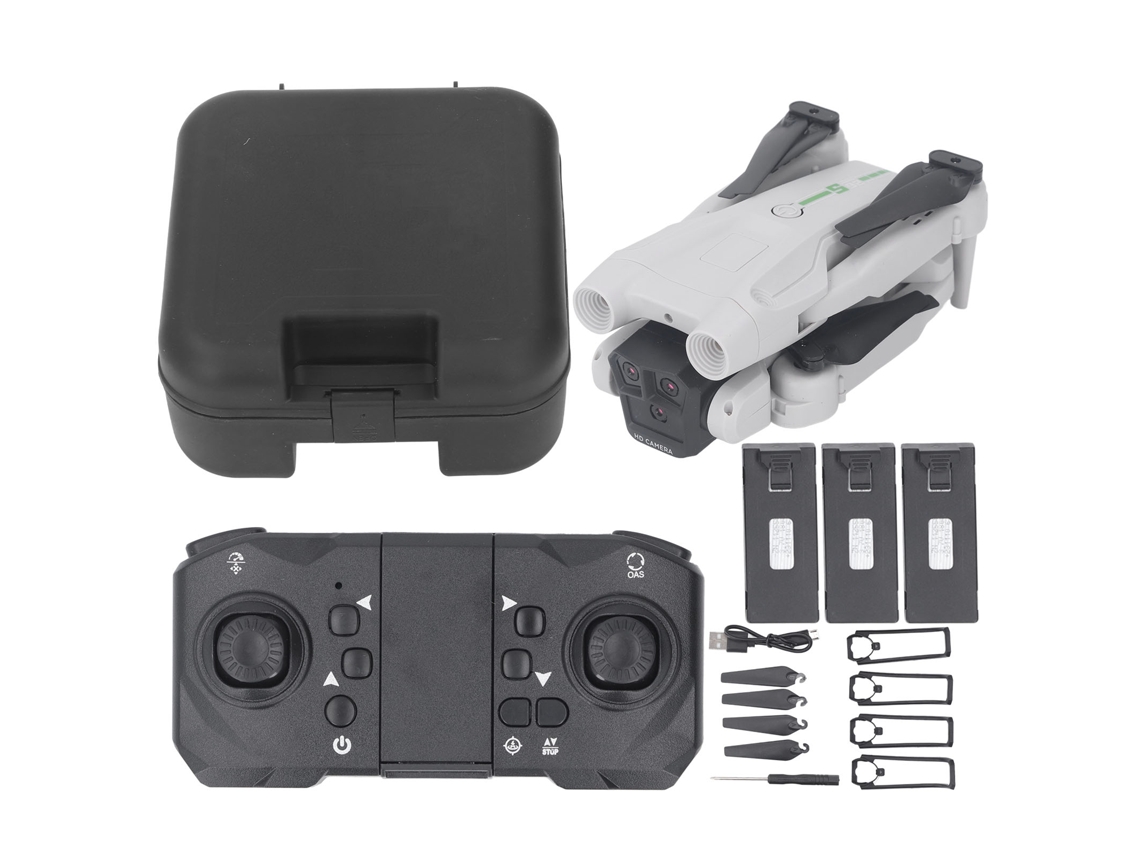 Dron De Control Remoto Con Cámara 4k, Posicionamiento Por Flujo Óptico, Evitación De Obstáculos Y Tres Baterías Para Niños.