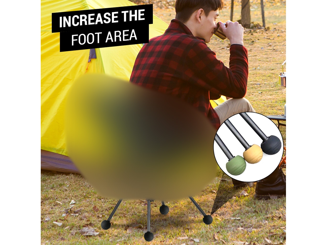 Fundas para patas de silla de camping Moon, protección de goma, 4 unidades