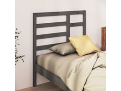 Cabecero De Cama Madera Maciza De Pino Gris 96x4x104 Cm