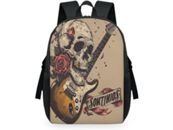 Mochila Tropicallife Estampado Calavera Rosa Guitarra Eléctrica Para Niños Niñas Hombres Mujeres Mochila Es