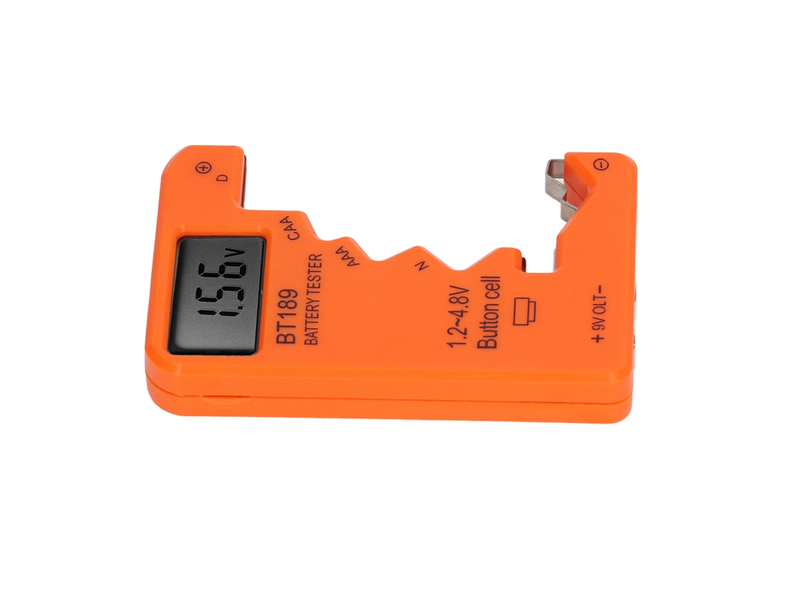Comprobador De Capacidad De Pilas Con Pantalla Digital Para Pilas Aa, Aaa, 6f22, 9v Y 1.5v (naranja)