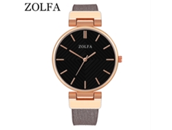 Reloj De Pulsera De Moda Para Mujer Con Brazalete De Acero Y Esfera Redonda, Movimiento De Cuarzo, Color Café.