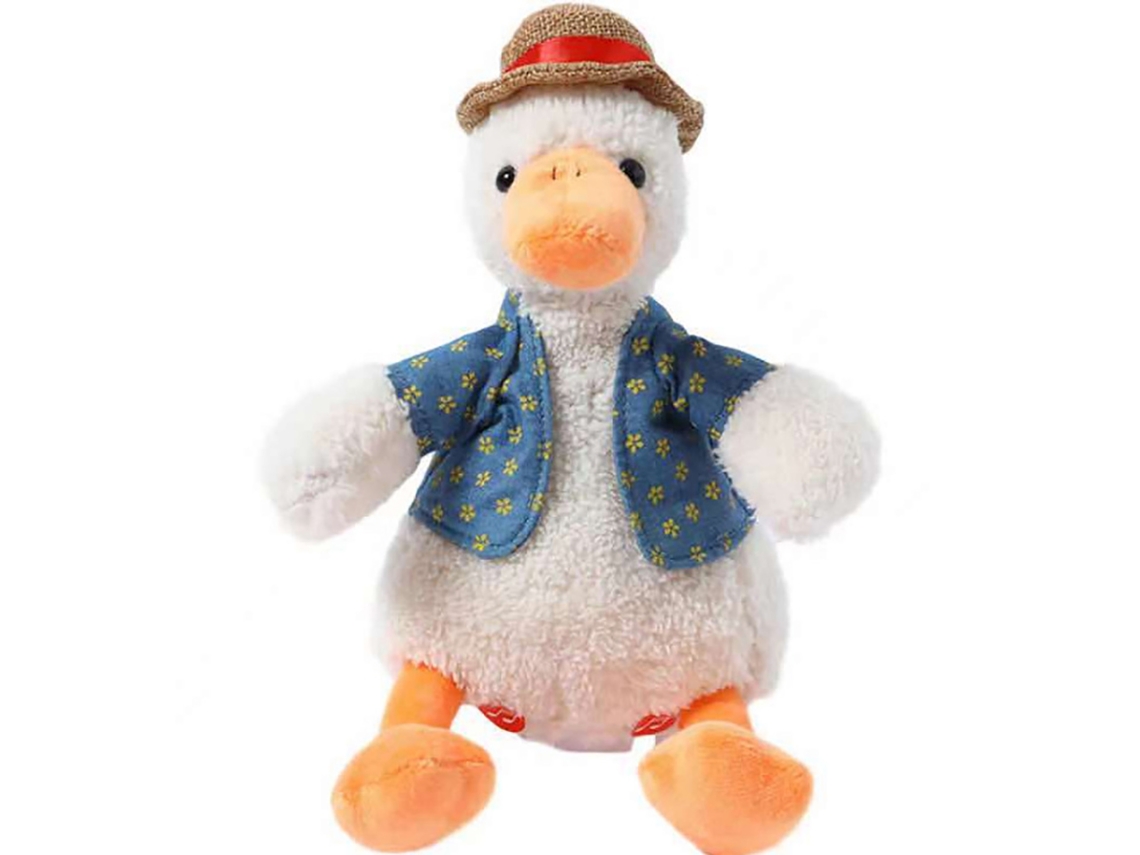 Juguete Pato Parlante Repite Lo Que Dices Con Sombrero Y Chaleco Desmontable Baila Y Canta Con Música Usb