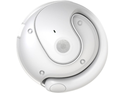 Auriculares inalámbricos de conducción ósea con gancho para la oreja, auriculares largos, Bluetooth, color blanco
