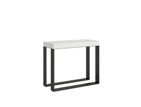 Consolas Elettra Premium Extensible hasta 300 cm ITAMOBY (90 x 40 x 77 cm - Paneles de Melamina - Fresno Blanco)