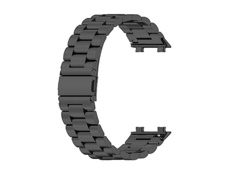 Correa para reloj Oppo 2, banda de reloj de tres cuentas de acero inoxidable negro de 42mm VENISYMLIS