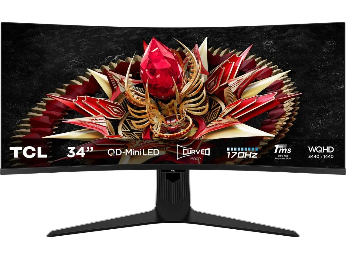 Monitor Gaming Curvo TCL 34R83Q (MiniLed - 34'' - 1 ms - 170 Hz)