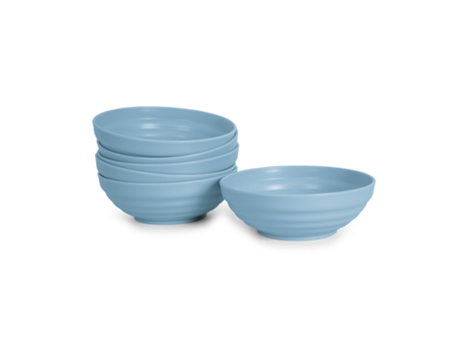 Juego de 6 Boles Plastic Forte Classic de 450 ml Reutilizables. Ideal Fiestas. Azul