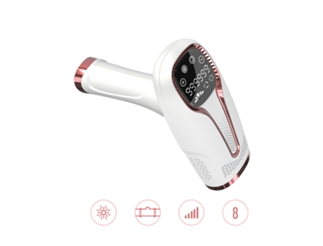 Depiladora ECELEN sistema IPL BHRL-04 999999 destellos luz pulsada color blanco para uso en cuerpo y rostro (Encendido - Multi-zonas - Recargable)