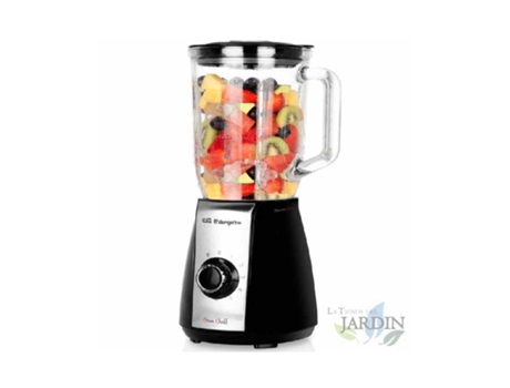 Batidora de Vaso ORBEGOZO Vaso de Cristal 1,5L 5 Velocidades + Turbo Función do Trituradora de Hielo 600W