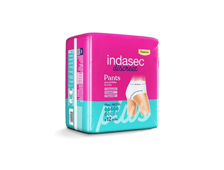 Ropa Interior Absorbente Indasec Plus (Tam. M - 12 Unidades)