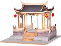 Kit De Construcción De Un Modelo De Puente Chino, Plástico Beige, Kit De Manualidades Fácil.