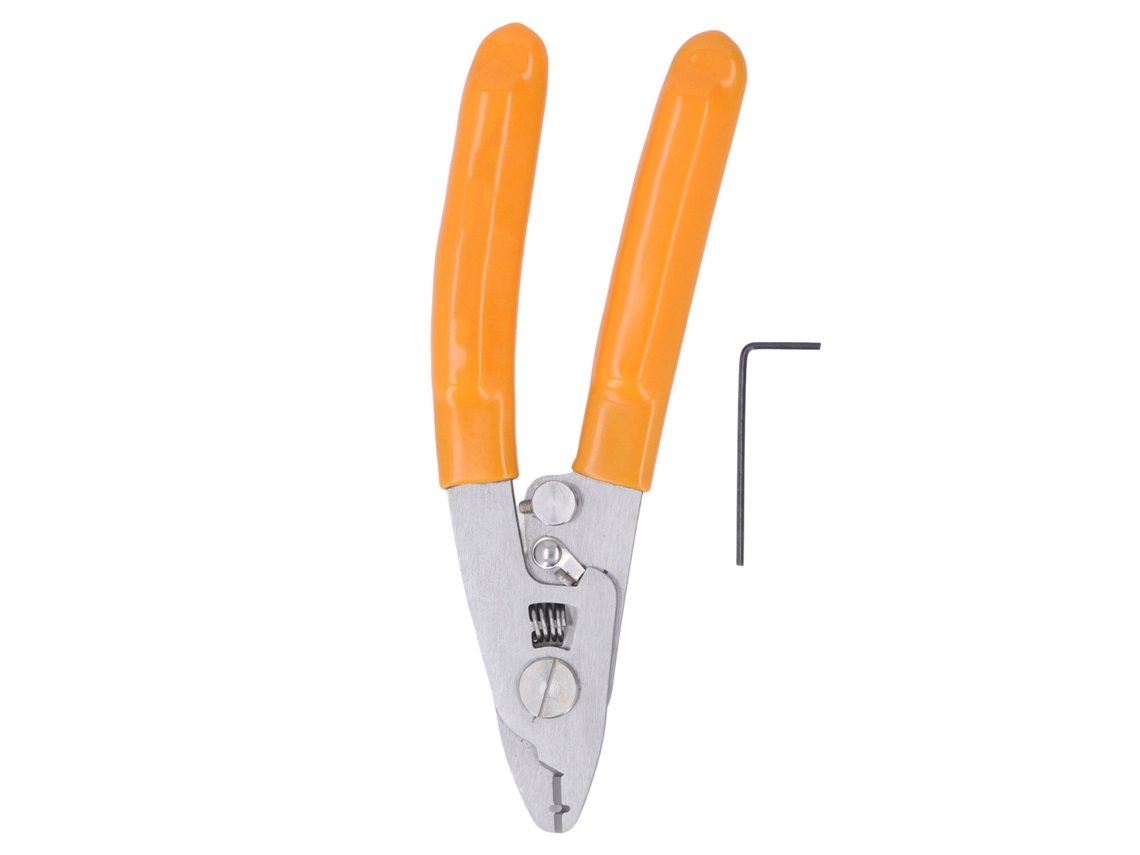 Herramienta Para Pelar Fibra Óptica Con Llave Hexagonal De 2 Orificios Para Recubrimiento De 125-250 Μm Y Capa Exterior De 0,9-3 Mm.