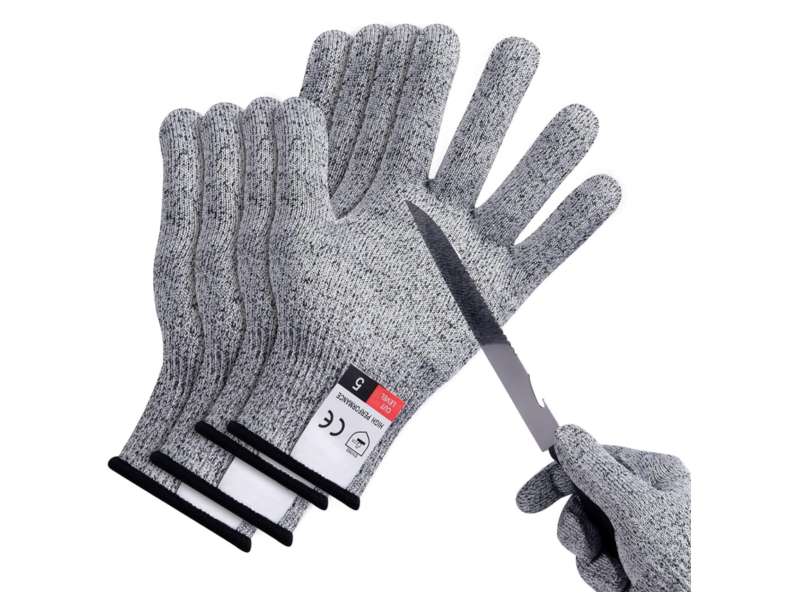 Luvas Resistentes A Cortes Nível 5 - 2 Pares, Para Uso Em Áreas Como Cozinha E Jardim - Proteção Contra Cortes Para Adultos