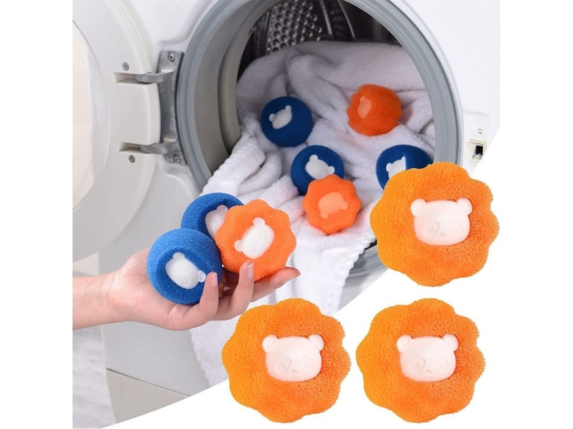 6 Bolas De Limpieza Para Eliminar Pelos De Mascotas, Removedor De Pelo Para Ropa Perro Gato Lavadora Secadora