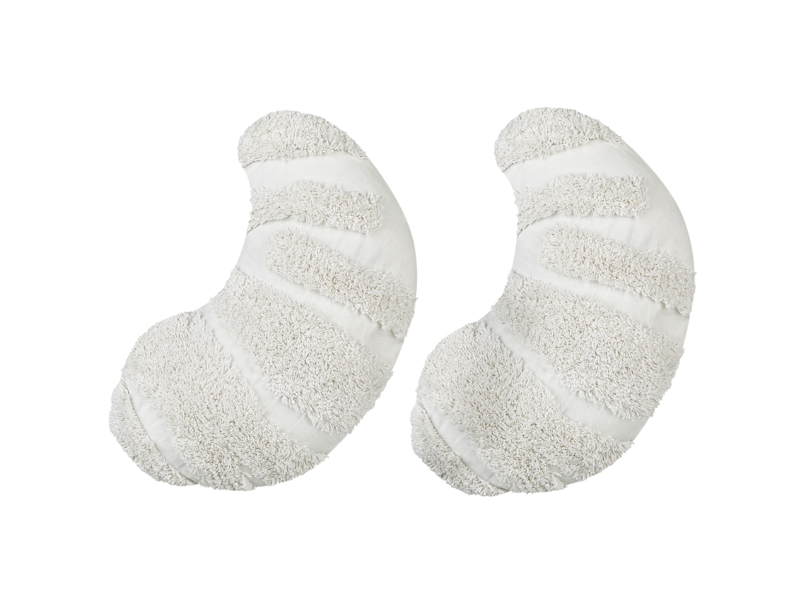 Juego de cojines decorativos infantiles BELIANI Snowdrop de Algodón Blanco 40x25x10