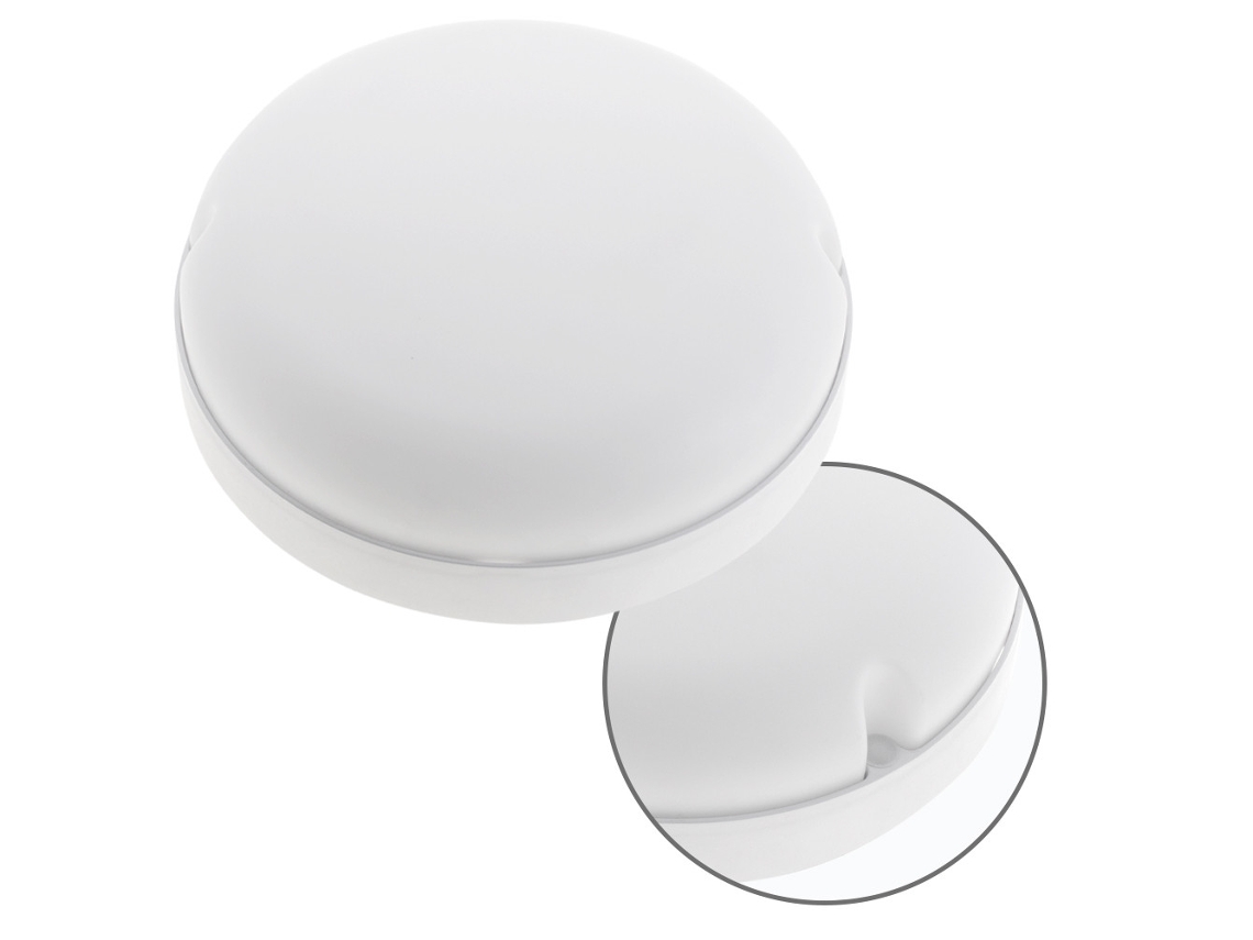 Aplique Surf Ecovision Redondo IP65 3 1X18W LED 1800Lm 3000K 120Alt.5 3Xd.16 5Cm Blanco FERRIMEX