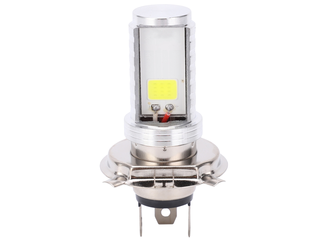 Foco Led Para Moto H4 Chip Cob Luz De Farol Alto E Baixo Feixe Dc12‑80v