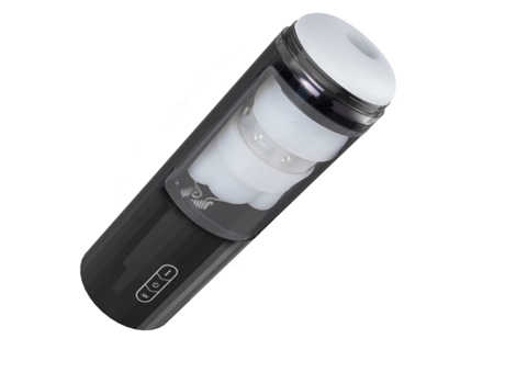 Masturbador Masculino Máquina Automática de Mamada de Juguete con 6 Empujes y Succiones 7 Vibraciones Negro BISBISOUS