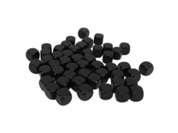 50 Dados De Plástico Blancos De 16 Mm De Seis Caras Con Esquinas Redondeadas Para Juegos De Mesa Caseros Y Educación Matemática.