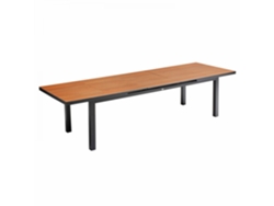 Mesa de jardín rectangular extensible (256/320 x 100 x 76 cm) en aluminio y DPC