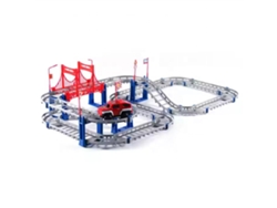 Trenes electrónicos de juguete para niños, ensamblaje de velocidad variable, trenes eléctricos, autos, juguetes de rompecabezas