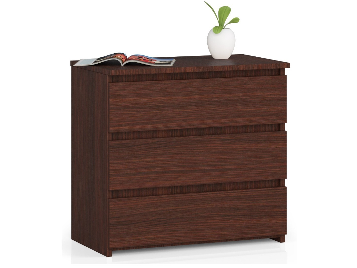 Mesita de Noche Akord Wengué AKORD FURNITURE FACTORY Marrón (57x60x35cm)
