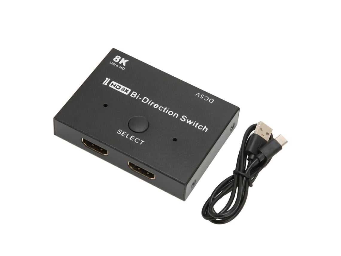 Interfaz Multimedia Hd, Conmutador Direccional 8k A 60 Hz, 4k A 120 Hz, 1 Entrada, 2 Salidas, Divisor Bidireccional